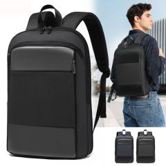 超薄双肩背包男 可扩容大容量商务多功能电脑防水backpack